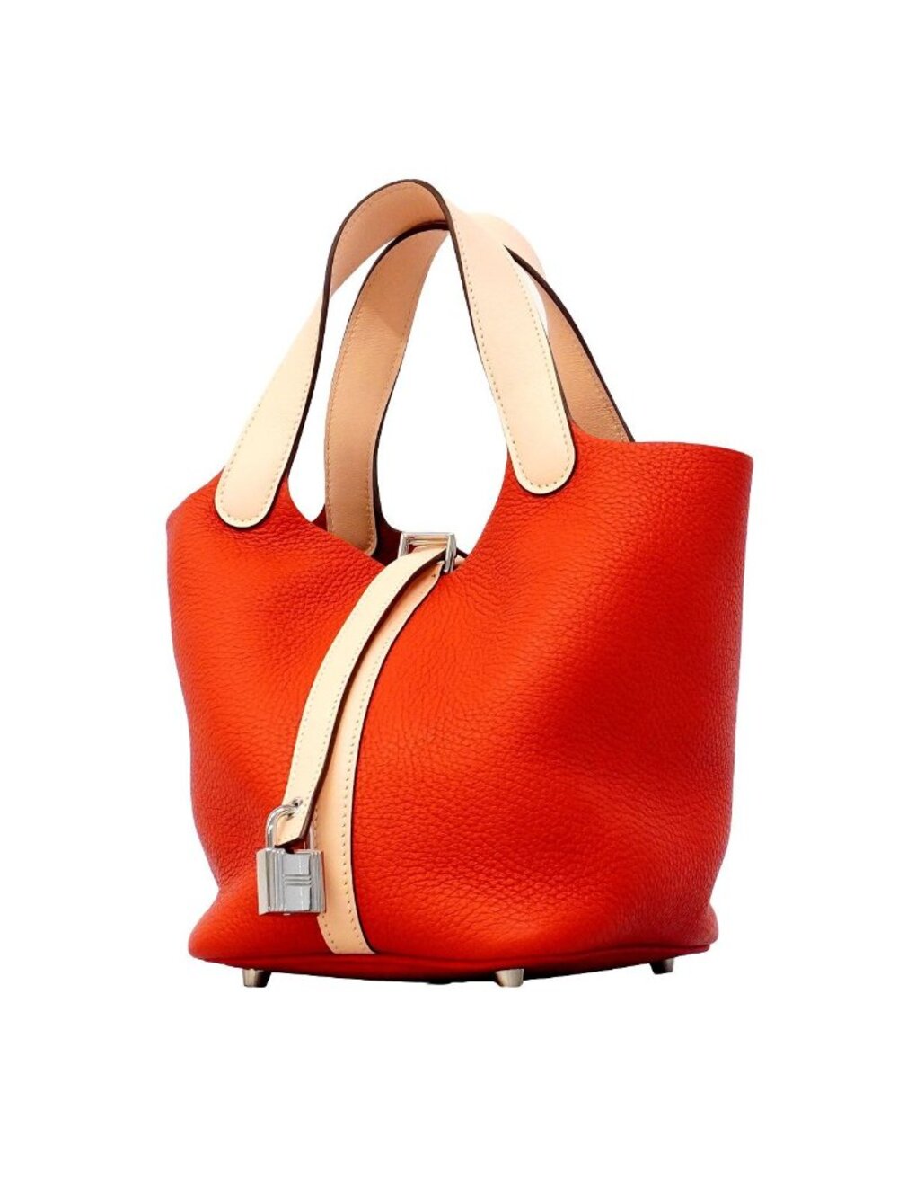 Hermes Handbag Picotin Lock PM Touch Taurillon Clemence Swift Rouge Tomato Rose